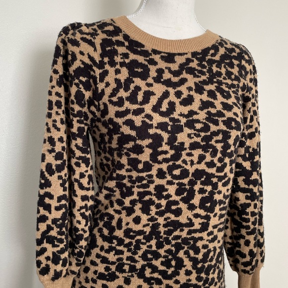 Loft Leopard Print Sweater Dress - Picture 4 of 7
